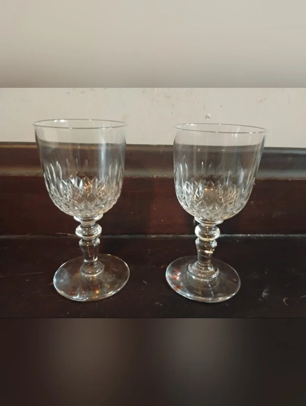 Crystal-Style Clear Goblet Wine Glasses - Set of 2